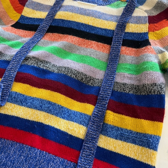 Mark Jacobs grunge colored striped rainbow, distressed sweater - Picture 8 of 13